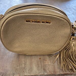 Michael Kors Metallic Gold Crossbody Bag